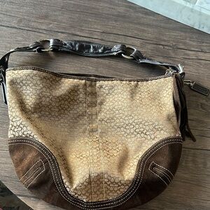Coach Brown and Tan Hobo Bag